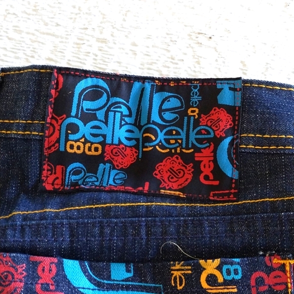 Pelle Pelle Mens Colorful Denim Jeans Size 16 Straight Leg - Picture 4 of 8